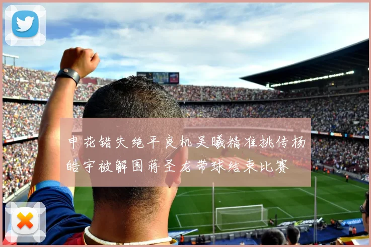 申花错失绝平良机吴曦精准挑传杨皓宇被解围蒋圣龙带球结束比赛